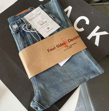 Washed Narrow-fit Straight-leg Floor-length Wide-leg Jeans
