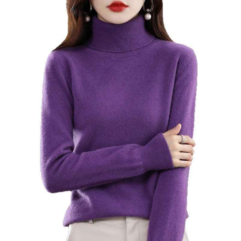 Women's Loose-Fit Autumn Winter Knitted Turtleneck Sweater
