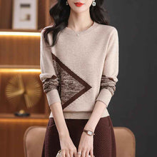 Round Neck Multicolor Sweater Sweaters Women's Clothing Long Sleeve