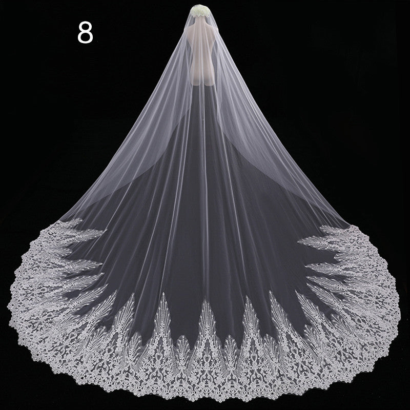 Bride Wedding Master Wedding Veil Long Long Tail by Mirlaine Univers