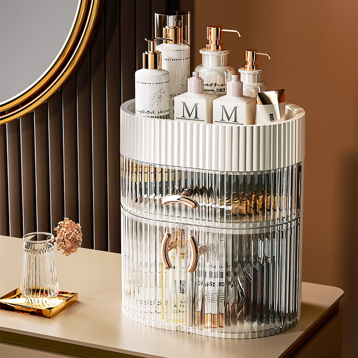 Boîte de rangement pour cosmétiques anti-poussière pour coiffeuse