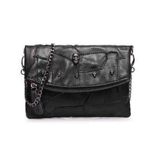 Fashionable Patchwork Color-Block Chain ShoulderCrossbody Bag