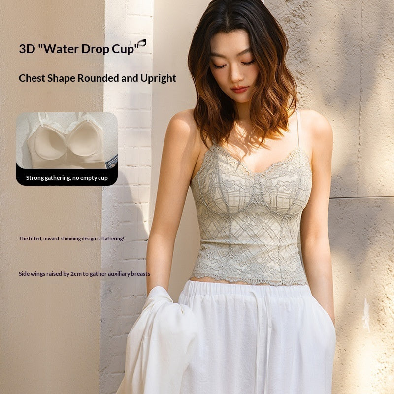 French-style Eyelash Lace Camisole For Women One-piece With Padded Cups by Mirlaine Univers French-style Eyelash Lace Camisole For Women One-piece With Padded Cups Mirlaine Univers french-style-eyelash-lace-camisole-for-women-one-piece-with-padded-cups 0 French-style Eyelash Lace Camisole For Women One-piece With Padded Cups Mirlaine Univers French-style Eyelash Lace Camisole For Women One-piece With Padded Cups