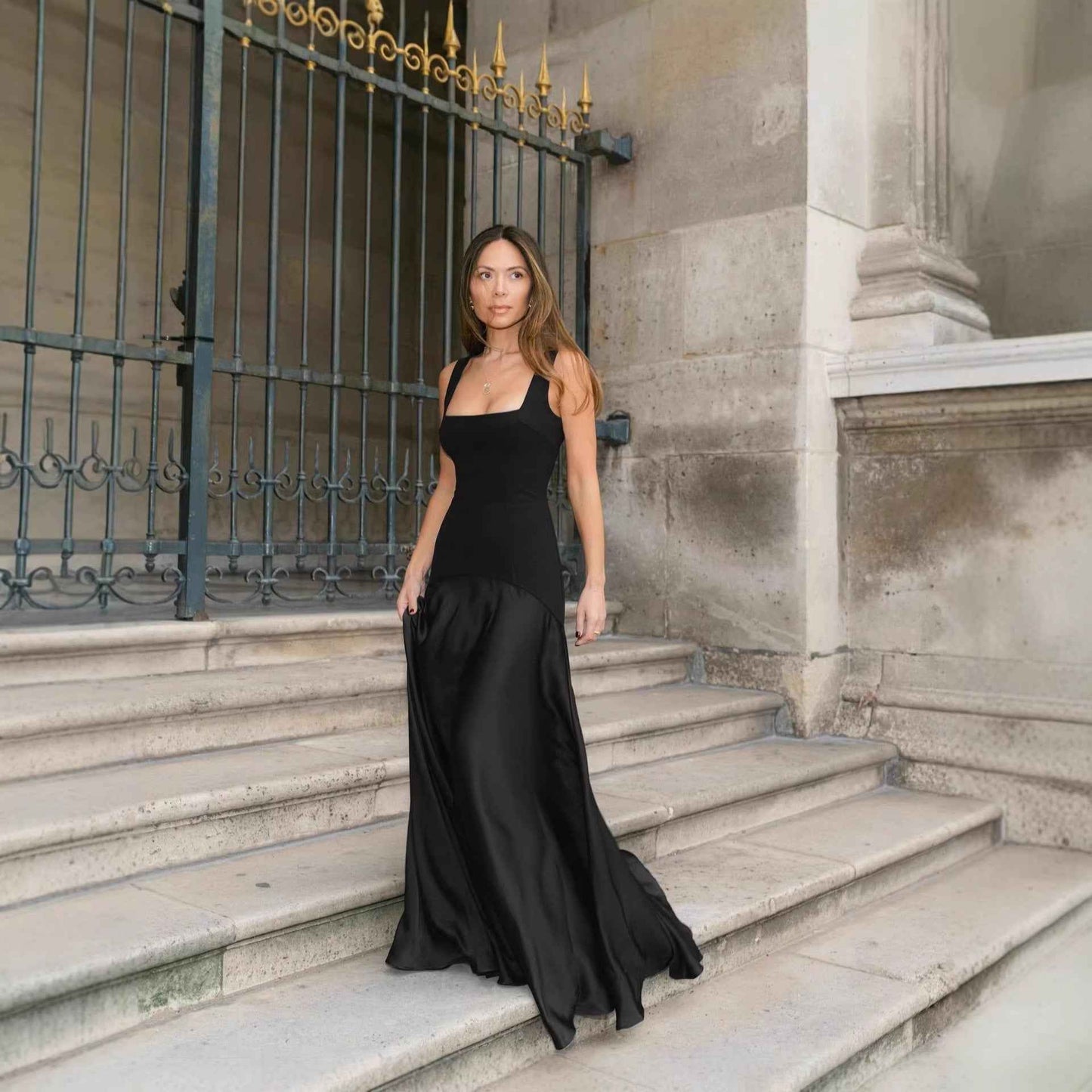 Sleeveless European And American-style Long Dress