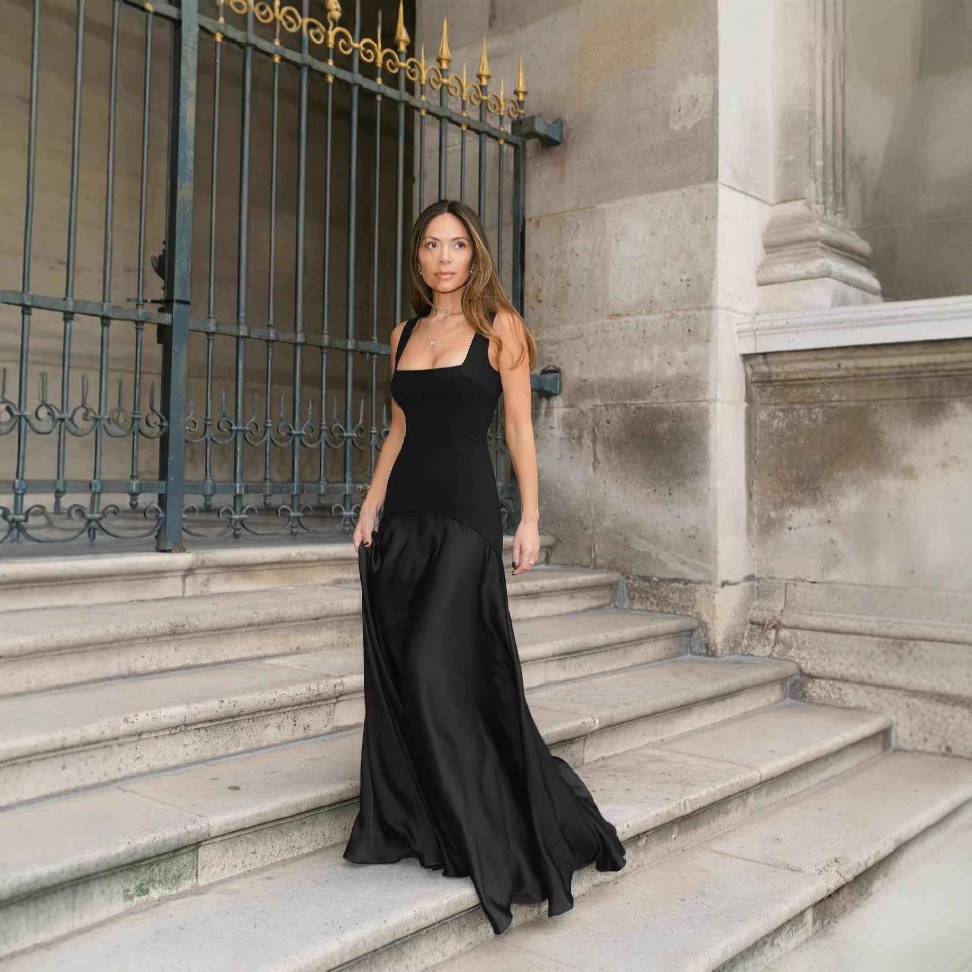 Sleeveless European And American-style Long Dress