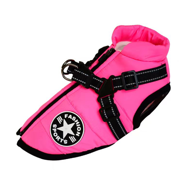 Waterproof Dog Clothes Winter Dog Coat With Harness Warm Pet Clothing Big Dog Jacket Chihuahua Labrador Coat Costume by Mirlaine Univers