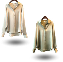 Women's Long-sleeved Satin Shirt by Mirlaine Univers