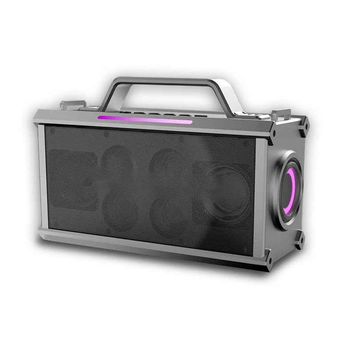 Enceinte Bluetooth sans fil, Karaoké à domicile, Système audio extérieur, Subwoofer portable avec microphone, Stéréo de haute qualité