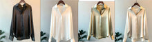 Women's Long-sleeved Satin Shirt by Mirlaine Univers
