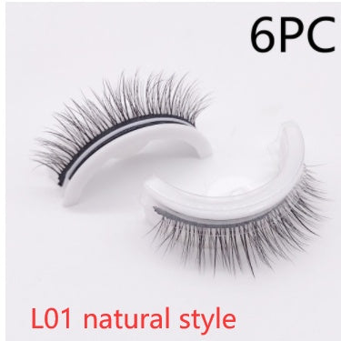 Reusable 3D Mink Lashes Natural False Eyelashes Self Adhesive Fake Glue Free Makeup Eyelash Extension Silk by Mirlaine Univers