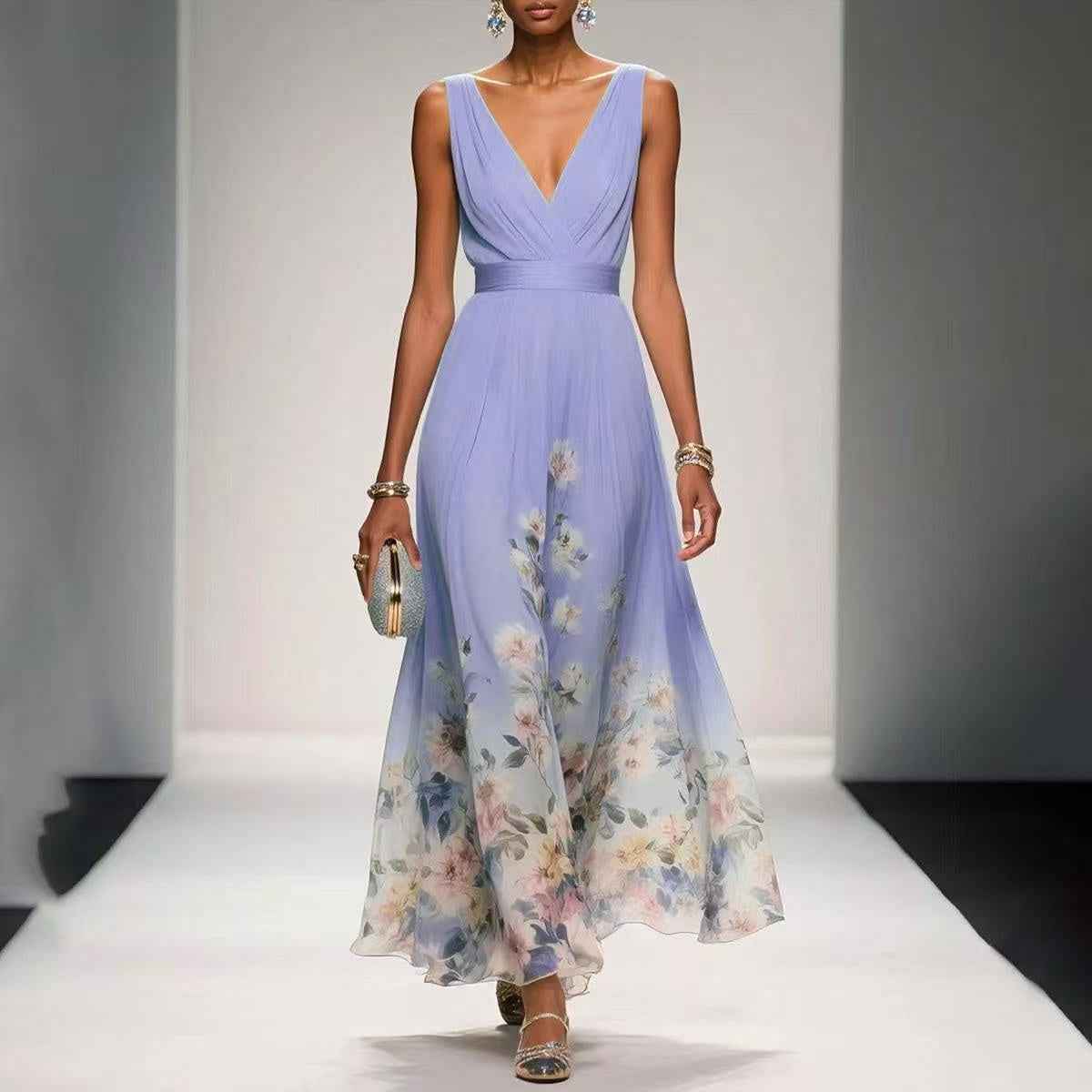 Evening Gown Elegant V-neck Cross-border Dress