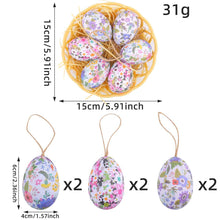 Easter Egg Ornaments Diy Knitted Basket Painted