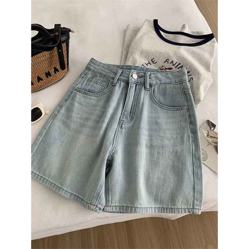 Designer Bow-Embroidered Denim Shorts For Women