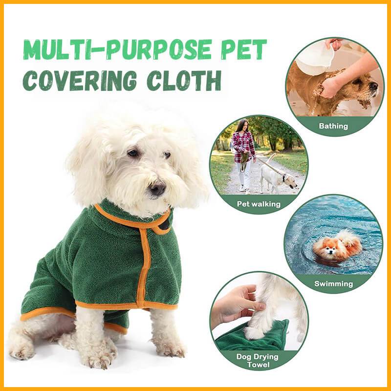 Absorbent Pet Bathrobe With Waist-wrapped Microfiber by Mirlaine Univers