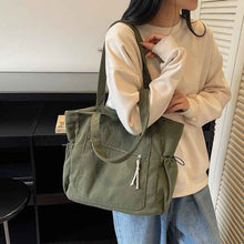 Womens Casual Corduroy Tote Bag Versatile And Easy To Style