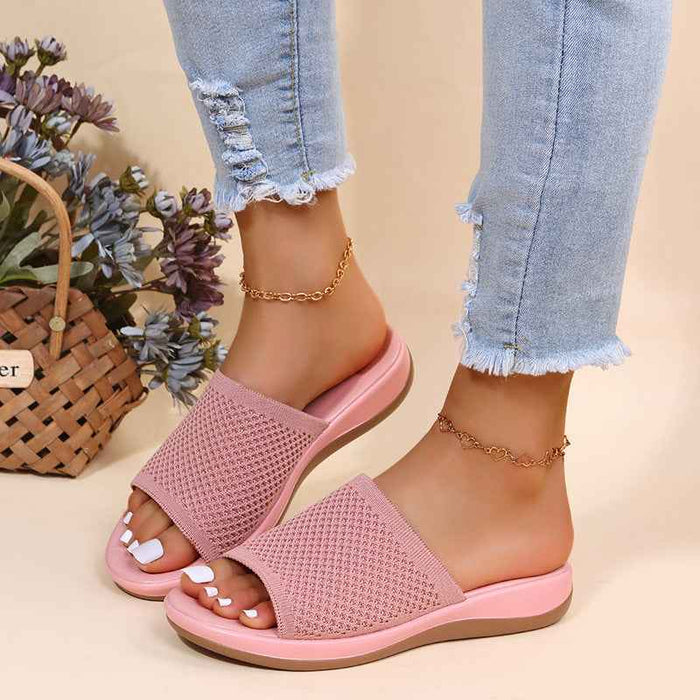 Chaussures Femme Sandales Plates d'Été Chaussons Décontractés Intérieur Extérieur pour la Plage