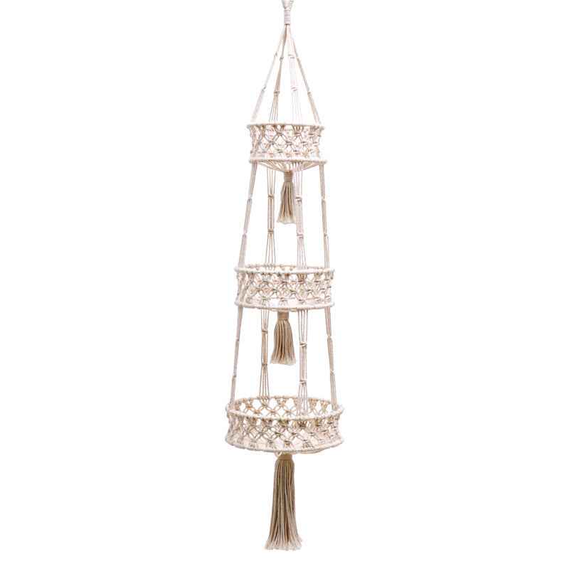 Three-tiered Flower Basket Decoration Hanging Basket Fruit Basket