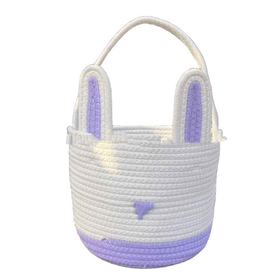 Easter Gift Basket With Hand-woven Rabbit Ears Storage Basket