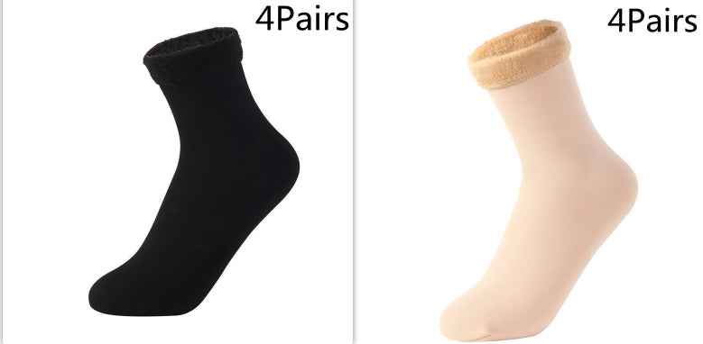Women's Padded Velvet Warm Soft Medium Tube Socks