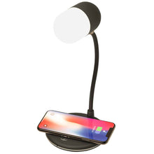 3 IN 1 Desk Lamp With Qi Wireless Charger 5W Bluetooth Speaker USB Dimmable For Bedroom