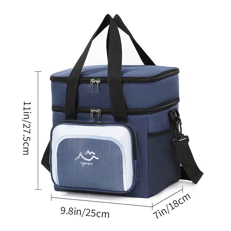 Lunch Bag  Navy Blue  Knife Fork And Spoon Set