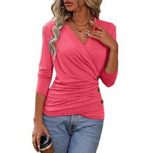 Slim-fit Womens Top With Waist Pleats And A V-neck Stylish And Elegant