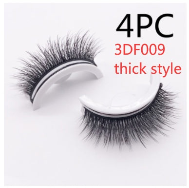Reusable 3D Mink Lashes Natural False Eyelashes Self Adhesive Fake Glue Free Makeup Eyelash Extension Silk by Mirlaine Univers