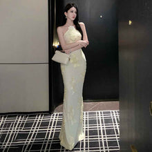 Long Mesh Gown Elegant Birthday Party Dress For Ladies