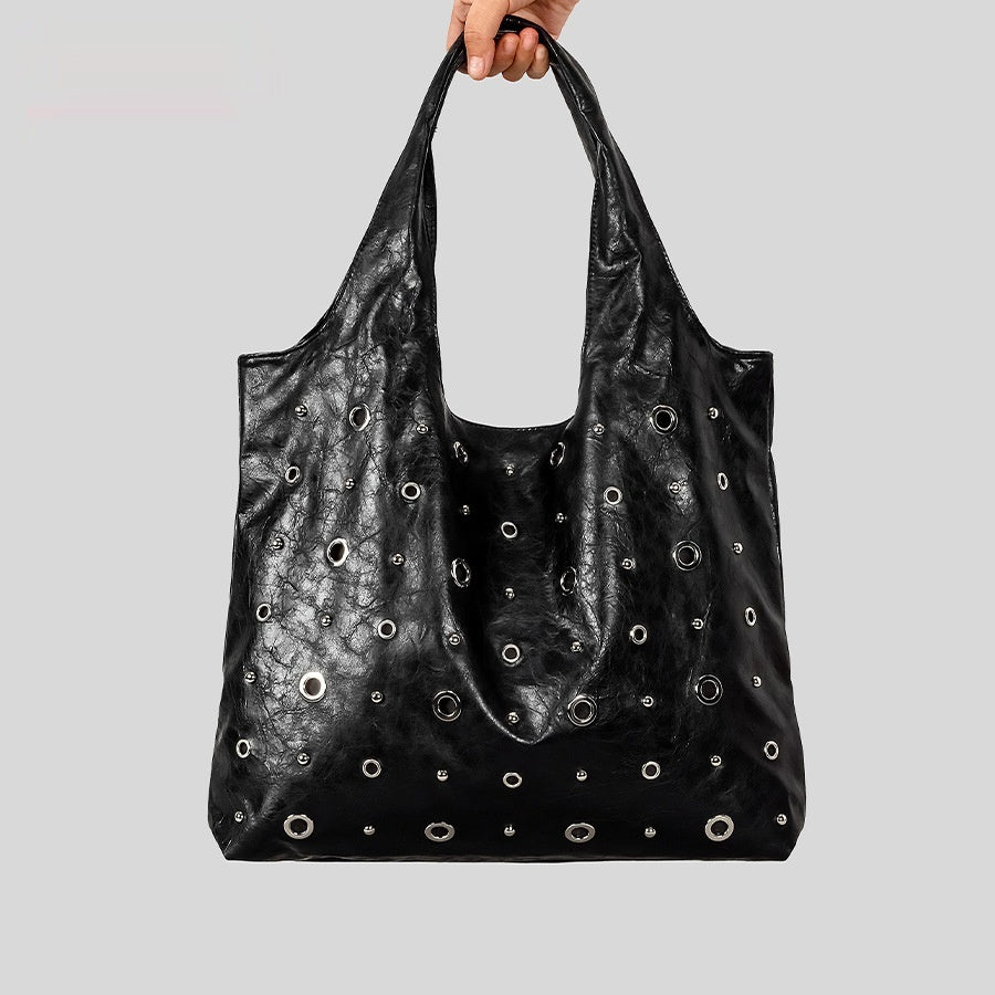 Niche-design High-capacity Tote Bag With Studs by Mirlaine Univers