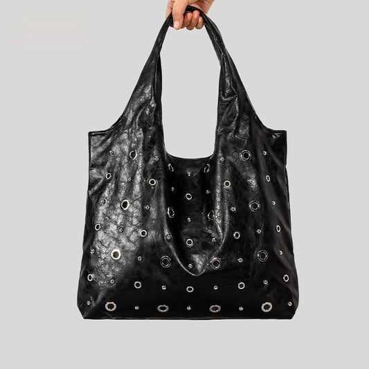 Niche-design High-capacity Tote Bag With Studs by Mirlaine Univers