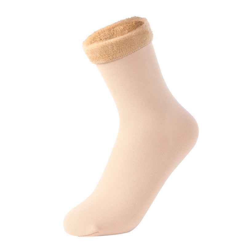 Women's Padded Velvet Warm Soft Medium Tube Socks