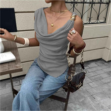 Women's Vest With Metal Decorations Sleeveless Shirt