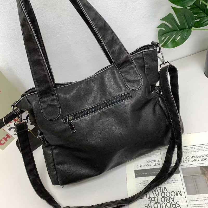 Ladies Fashion Washed Old Tote Bag