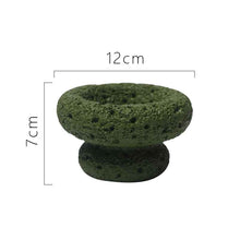 Ins Style No Hole Moon Pattern Cement Mini Flowerpot