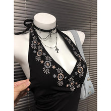 Niche Black V-Neck Embroidered Halter Backless Sophisticated Vintage Top by Mirlaine Univers Niche Black V-Neck Embroidered Halter Backless Sophisticated Vintage Top Mirlaine Univers niche-black-v-neck-embroidered-halter-backless-sophisticated-vintage-top 0 Niche Black V-Neck Embroidered Halter Backless Sophisticated Vintage Top Mirlaine Univers Niche Black V-Neck Embroidered Halter Backless Sophisticated Vintage Top