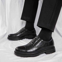 Genuine Leather Men's Leather Shoes Increased Casual Soft Bottom Super