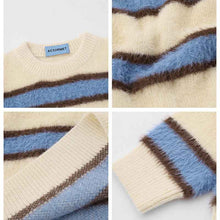 Vintage Stripe Knitted Men's And Women's Sweaters