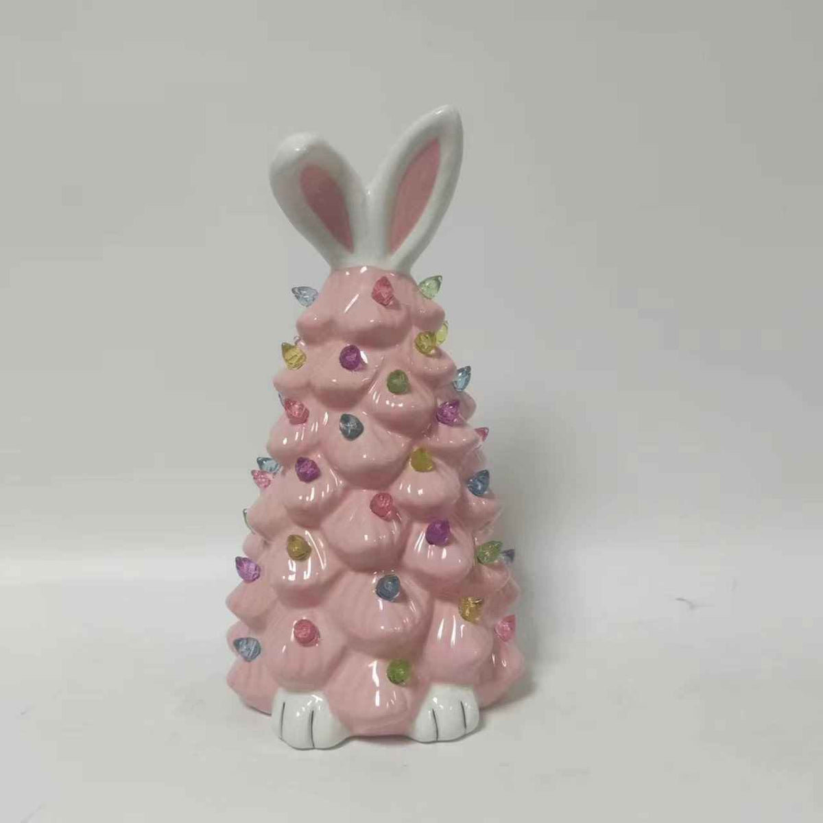 Easter Bunny Shape Ceramic Tree Decorations Spring Easter Bunny Glow Ornaments Easter Bunny Tree