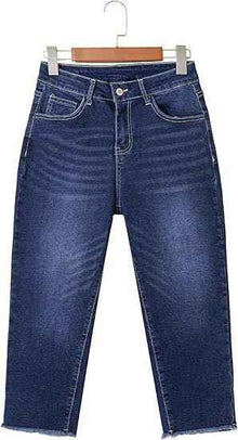 Womens Stretchy  Stylish Versatile Cropped Denim Jeans