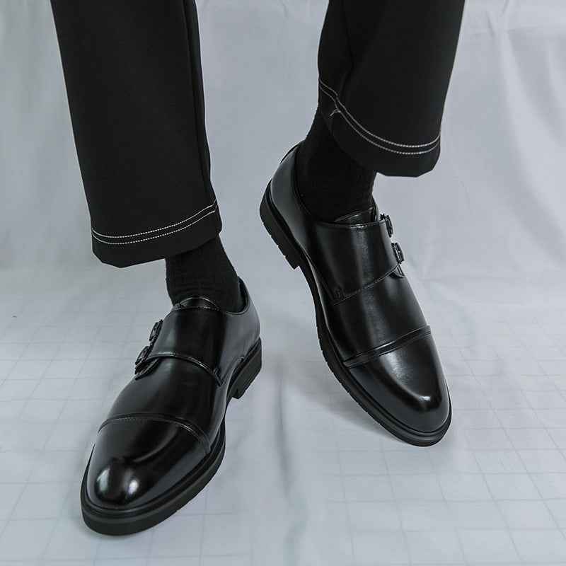 Pointed-toe Business Formal Leather Boots