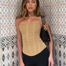 Skinny Sleeveless Tube Top Women Summer New Mesh Crop Corset Tank Party Streetwear Chest by Mirlaine Univers