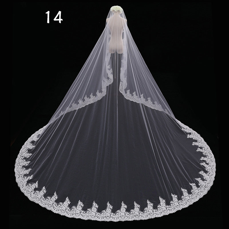 Bride Wedding Master Wedding Veil Long Long Tail by Mirlaine Univers