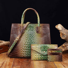 Womens Crossbody Tote Bag  With Vibrant Crocodile-Grain Design In The Brummie Style