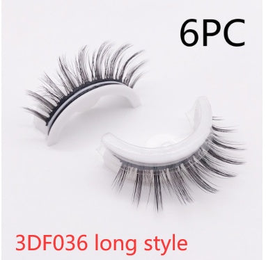Reusable 3D Mink Lashes Natural False Eyelashes Self Adhesive Fake Glue Free Makeup Eyelash Extension Silk by Mirlaine Univers