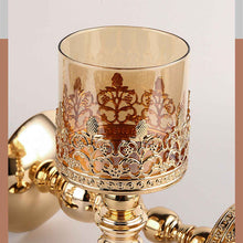 Crystal Candle Holder Creative Decoration Restaurant Metal Glass
