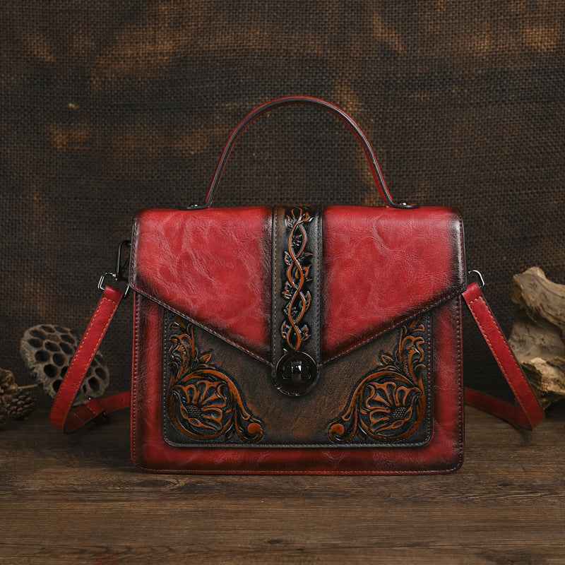 Dual-use Hand-embossed And Rubbed-color Craftsmanship For A Stylish Look