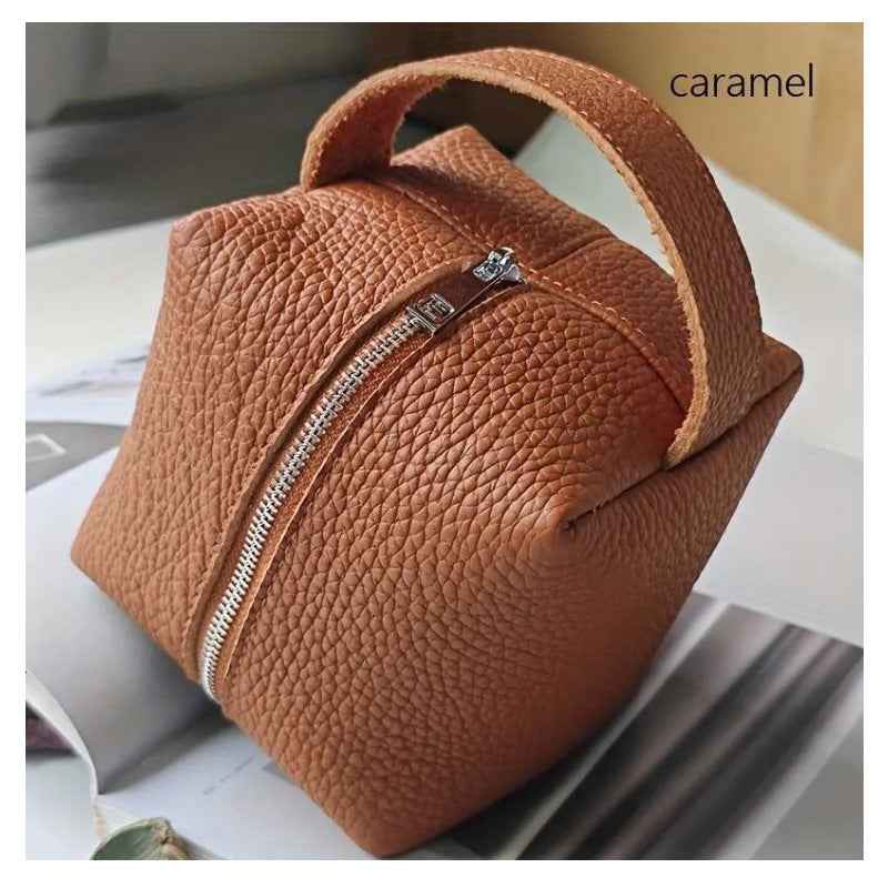 Womens Square Bread-Shaped Cosmetic Skincare Organizer Waterproof Toiletry Bag