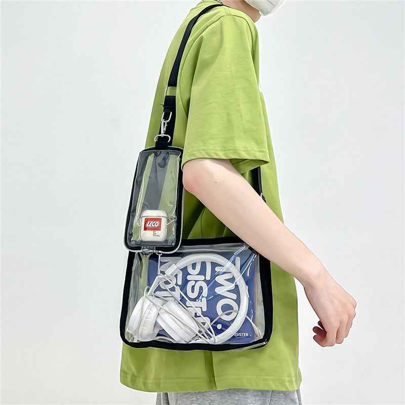 New Womens PVC Transparent Crossbody Bag