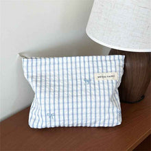 Blue Handheld Cosmetic Bag
