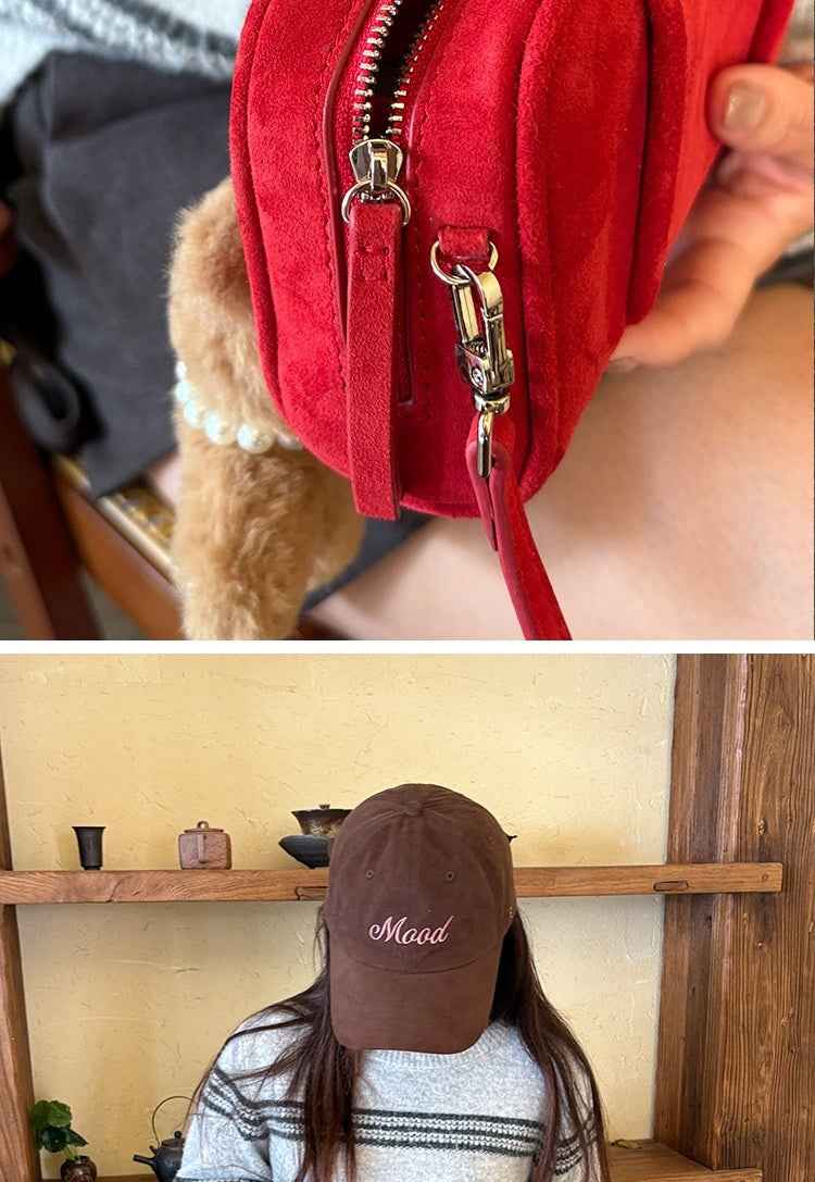 Suede And Sheepskin Mini Square Bag